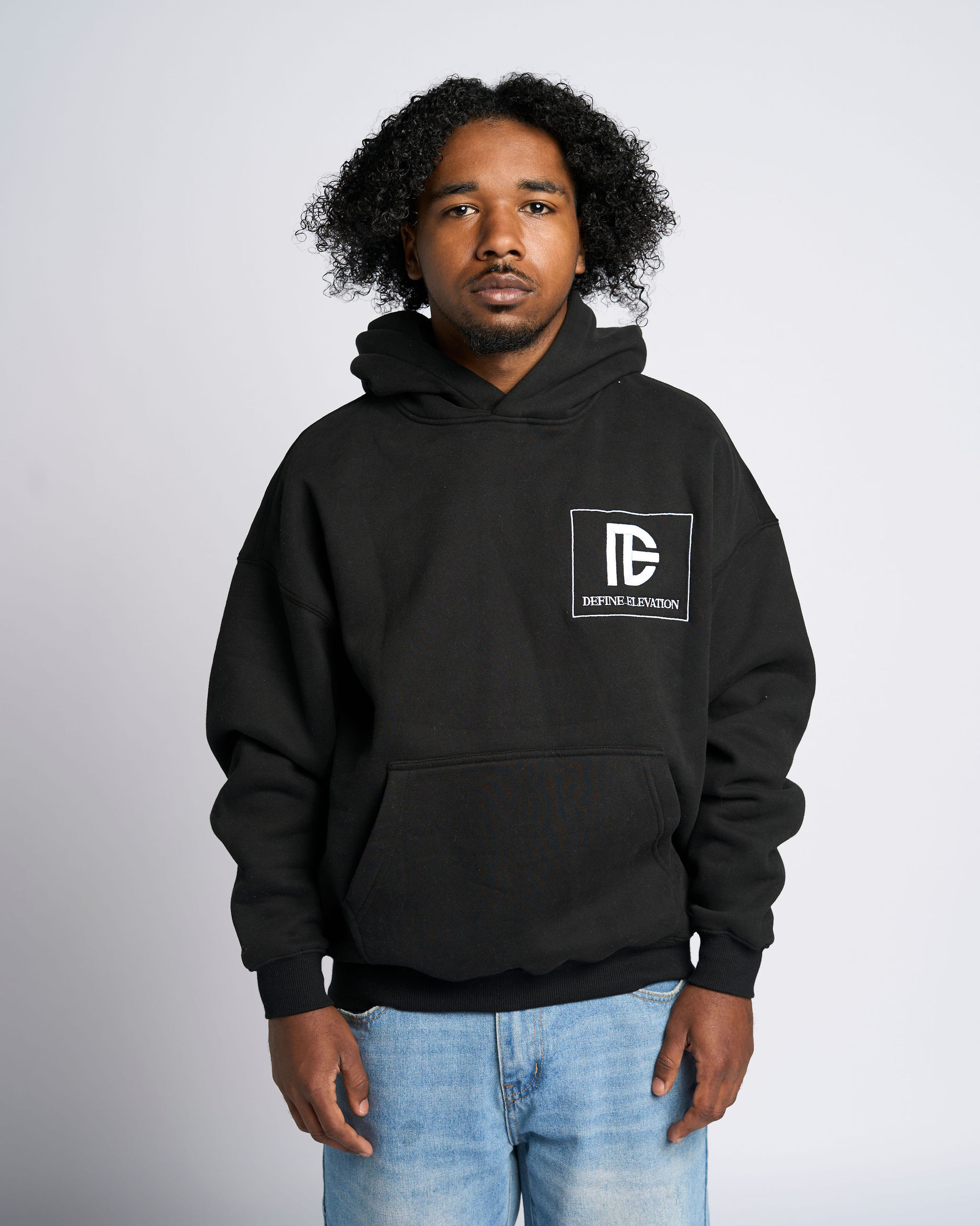 Black Define Elevation Elevate Heart Hoodie